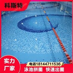 珂斯特泳池玻璃水晶拼图马赛克专业定制海豚项目工程