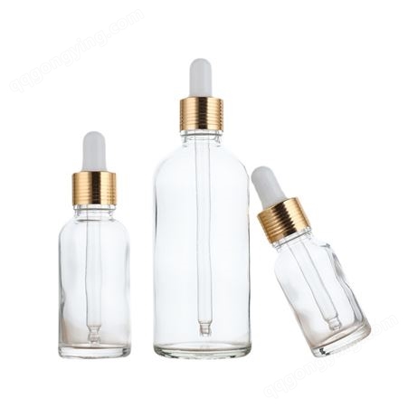 批发透明玻璃精油瓶 调配空瓶滴管分装小样瓶 5-100ml化妆品分装瓶