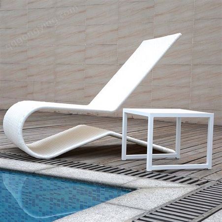户外沙滩椅工厂户外铝合金沙滩椅可折叠网布躺椅室外酒店泳池躺床