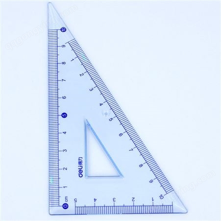 得力文具9594学生套尺15cm直尺等边三角板三角尺量角器绘图套装