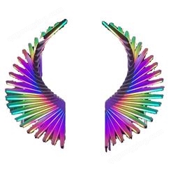 互动发光翅膀天使之翼网红美陈打卡道具炫彩LED展览