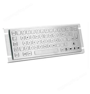 供应科羽拉丝304不锈钢平按键采用镀金弹片的工业键盘KY-PC-A