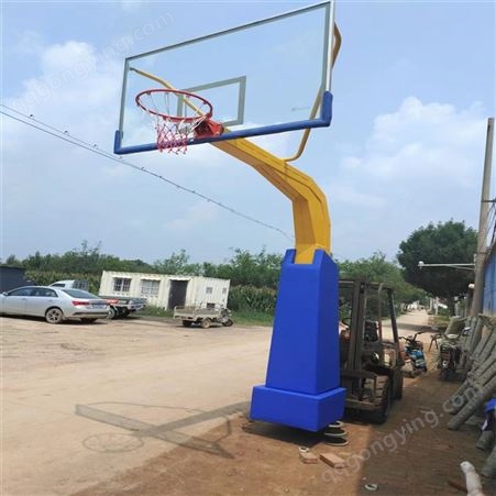 液压篮球架支持定做 青年比赛练习用 地埋方管篮球架子 泰昌供应