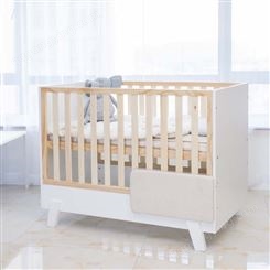 Hörstel iSleep 德国赫思婴儿床 水性漆可变形北欧简约风白色宝宝床婴儿床