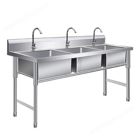 三星水槽 洗菜不锈钢水池 厨房带平台支架一体台柜 双星