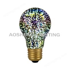 A60 3D LED灯丝装饰灯泡 60x105mm A19 3D LED爱迪生装饰灯泡