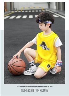 男童套装新款球衣洋气宝宝篮球服夏季儿童帅气短袖薄款