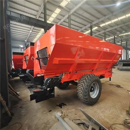 大型拖拉机带农用撒肥机 11方牵引双圆盘撒肥车 均可定制