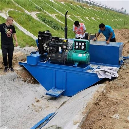 现浇式渠道成型机 混凝土水渠机设备 铺平速度快 自动化运转