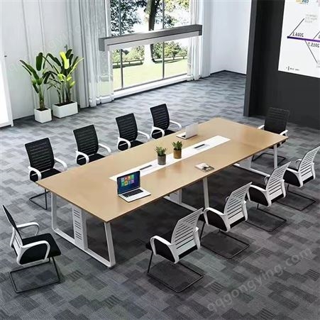大型会议桌大型会议桌 现代简约线条桌子 10人桌 长方形 组合形式 办公家具