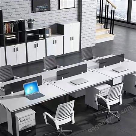 员工办公桌 企业公司桌椅定制 工业L型面对面款式 组合单双