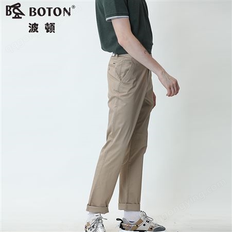BOTON 春夏新款男式休闲裤 舒适耐磨纯色工作服来图定制