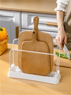 日本砧板架厨房菜板置物架家用台面案板沥水收纳面板立式放置架子
