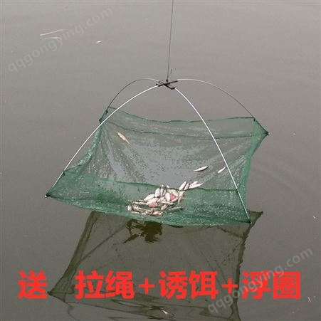 开放式折叠提网抬网虾笼渔网捕虾网捕鱼网抓鱼网搬筝搬网捕鱼工具