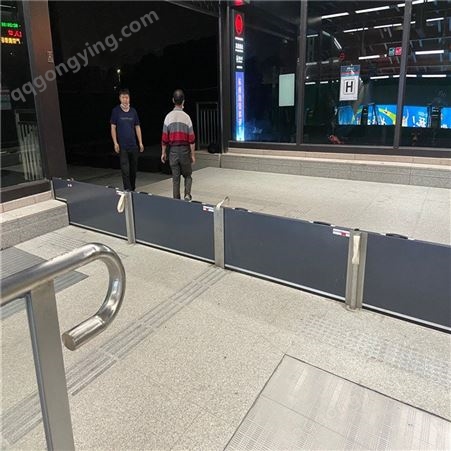 地铁站出入口安装铝合金防洪挡水板 防洪闸板的好处