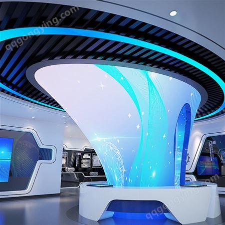 智能互动滑轨屏 弧形数字展厅 触摸电动显示屏 滑轨屏电视一体机
