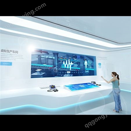 智能互动滑轨屏 弧形数字展厅 触摸电动显示屏 滑轨屏电视一体机