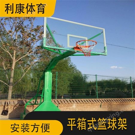 LK-1012平箱式独臂篮球架 社区学校用 配有弹性篮圈 LK-1012 利康