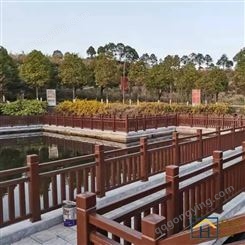 广州水泥栏杆 广州混凝土仿木栏杆厂家 生产批发安装服务 好家园
