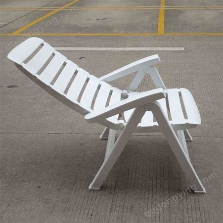 海阳牌私家花园游乐场PP加厚塑料休闲椅可折叠结构坚固