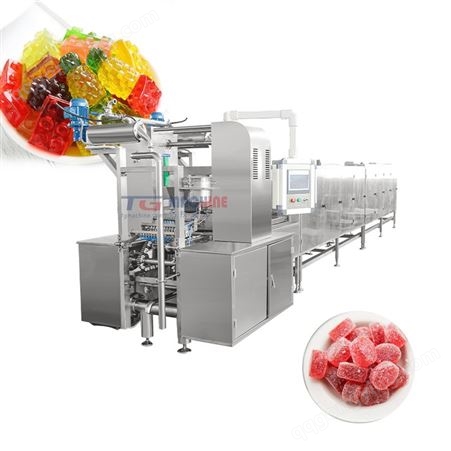明胶果胶糖果浇注生产线设备 维生素 小熊 夹心软糖生产设备