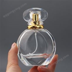 香水玻璃瓶 水晶便携分装喷雾香水瓶 圆形水晶瓶