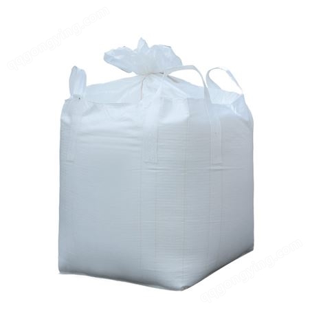 厂家批发PP材质200g以上吨包袋加厚耐磨白色带扎口布精良结实吨袋