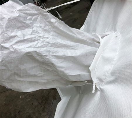 大量现货裙口下料口集装袋全新加厚耐磨白色扎口PP料工地吊装吨袋