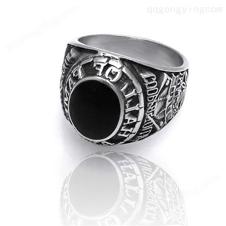 今泊二丨（加工订制）贵气十足的镶玛瑙古典精细图案可长期配戴的运动戒指 指环