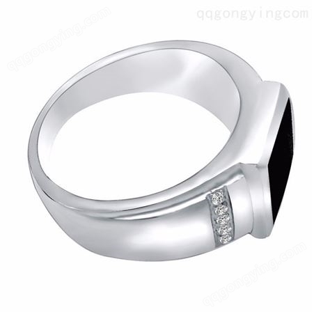 【今泊二】符合人体工学配戴舒适都市白领时尚钛钢戒指镶石AAA八心八箭珐琅戒指