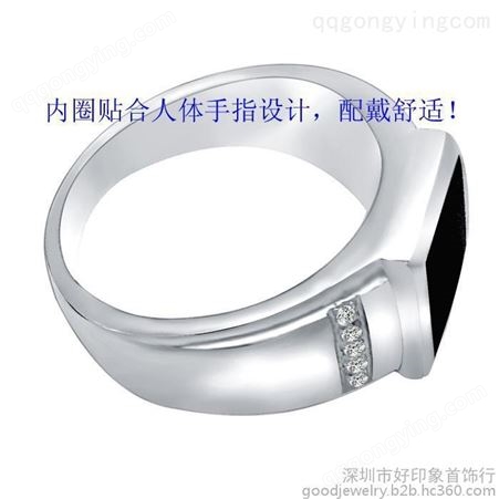 【今泊二】符合人体工学配戴舒适都市白领时尚钛钢戒指镶石AAA八心八箭珐琅戒指