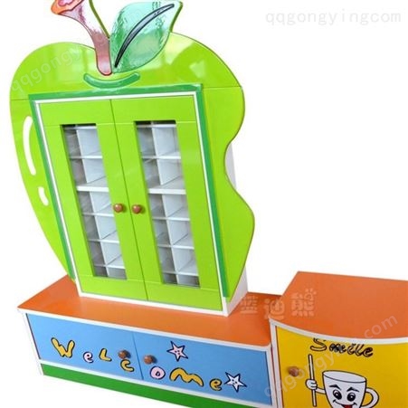 环保儿童口杯架 木制防火板口杯柜 幼儿园卡通家具